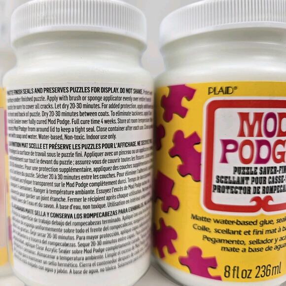 3 Pack Plaid Mod Podge Matte Puzzle Saver Sealer 8oz‎ Bottles CS27589 - Picture 3 of 5